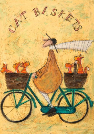 SAM TOFT - CAT BASKETS GREETING CARD