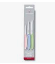VICTORINOX 3 PCE KNIFE SET- PINK-BLUE-GREEN