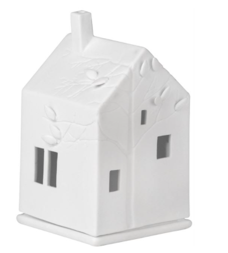 PORCELAIN TEALIGHT HOUSE-TREE