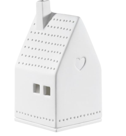 PORCELAIN TEALIGHT HOUSE-HEART