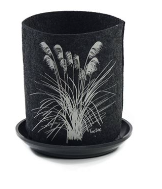 GROW BAG ECOFELT - TOETOE ON DARK GREY