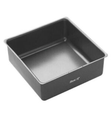 MASTERCRAFT 20CM/8IN HEAVY BASE LOOSE BASE SQUARE DEEP CAKE PAN