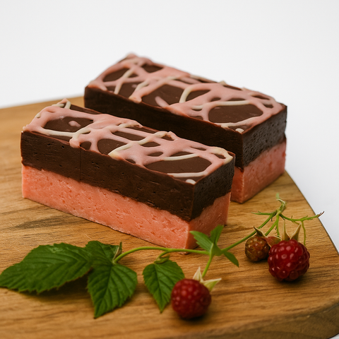 FUDGE- DARK CHOCOLATE RASPBERRY TRUFFLE