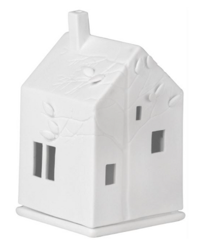PORCELAIN TEALIGHT HOUSE-TREE