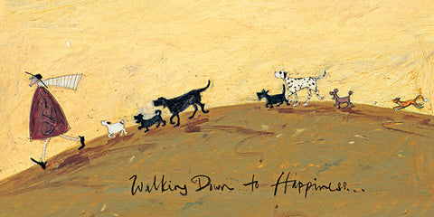 Sam Toft (Walking Down To Happiness) 50cm x100cm (WHITE FRAME)