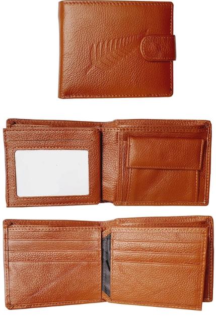 WALLET MENS TAN LEATHER