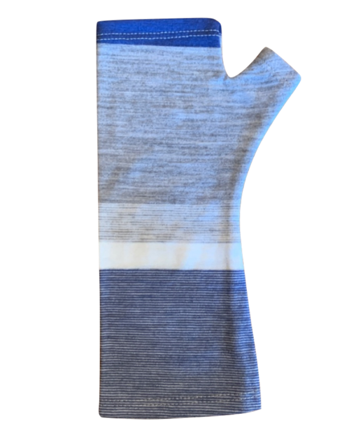 MERINO GLOVE - BLUE/GREY STRIPE