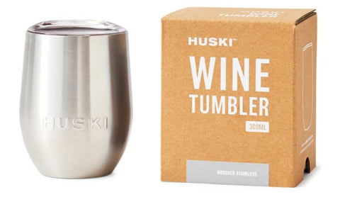 HUSKI WINE TUMBLER-BRUSHED STAINLESS