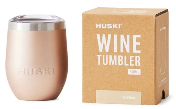 HUSKI WINE TUMBLER-BRUSHED STAINLESS