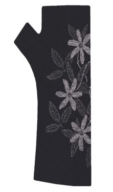 MERINO - GLOVE - BLACK CLEMATIS